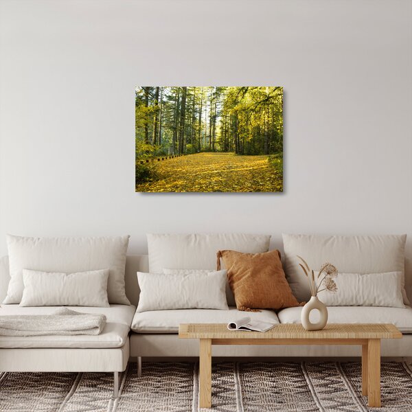 Staklena slika - šuma u jesen (70x50 cm)