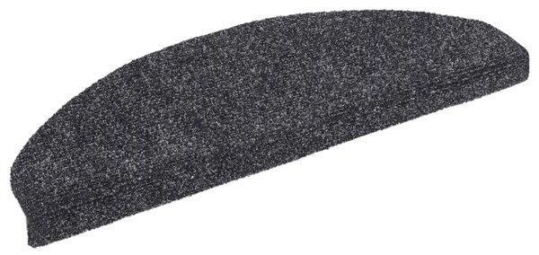 Prostirke za stepenice samoljepljive 15 kom 65x21x4 cm tamno sive poluokrugle velike - Tamno siva 65 x 21 x 4 cm 15 Tamno
