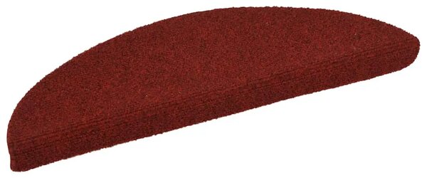 Prostirke za stepenice samoljepljive 15 kom 56x17x3 cm bordo crvene poluokrugle - Bordo crvena 56 x 17 x 3 cm 15 Bordo crve