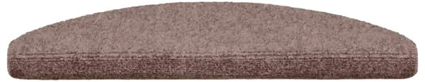 Prostirke za stepenice samoljepljive 15 kom 65x21x4 cm svijetlosmeđe poluokrugle velike - Svjetlosmeđa 65 x 21 x 4 cm 15 S