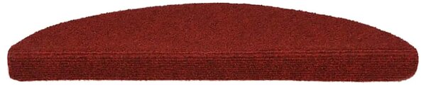 Prostirke za stepenice samoljepljive 15 kom 56x17x3 cm bordo crvene poluokrugle - Bordo crvena 56 x 17 x 3 cm 15 Bordo crve
