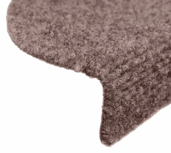 Prostirke za stepenice samoljepljive 15 kom 65x21x4 cm svijetlosmeđe poluokrugle velike - Svjetlosmeđa 65 x 21 x 4 cm 15 S