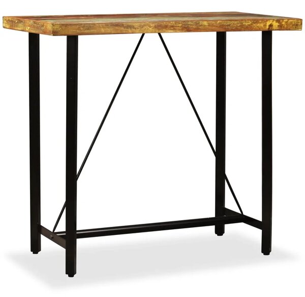 Barski Stol od Masivnog Obnovljenog Drva 120x60x107 cm - Smeđa 120 x 60 x 107 cm 1 Smeđa