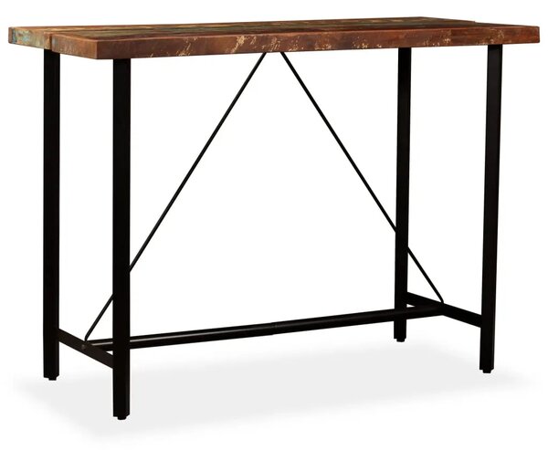 Barski stol od masivnog obnovljenog drva 150x70x107 cm - Smeđa 150 x 70 x 107 cm 1 Smeđa