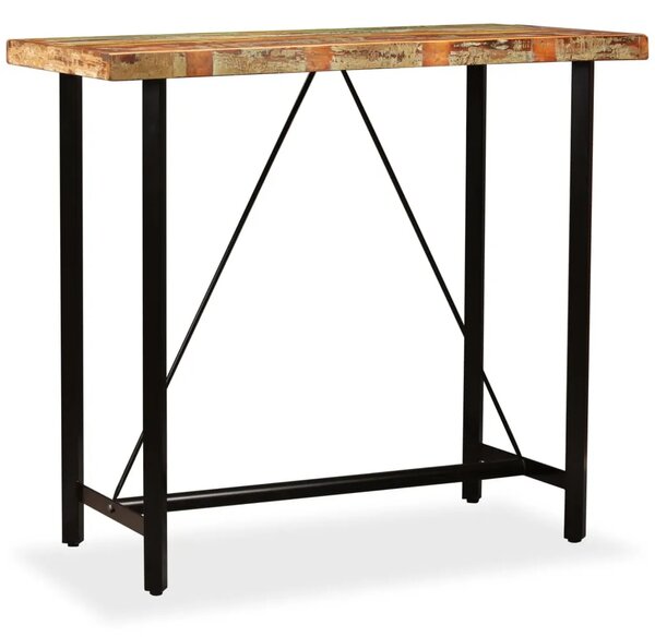 Barski Stol od Masivnog Obnovljenog Drva 120x60x107 cm - Smeđa 120 x 60 x 107 cm 1 Smeđa