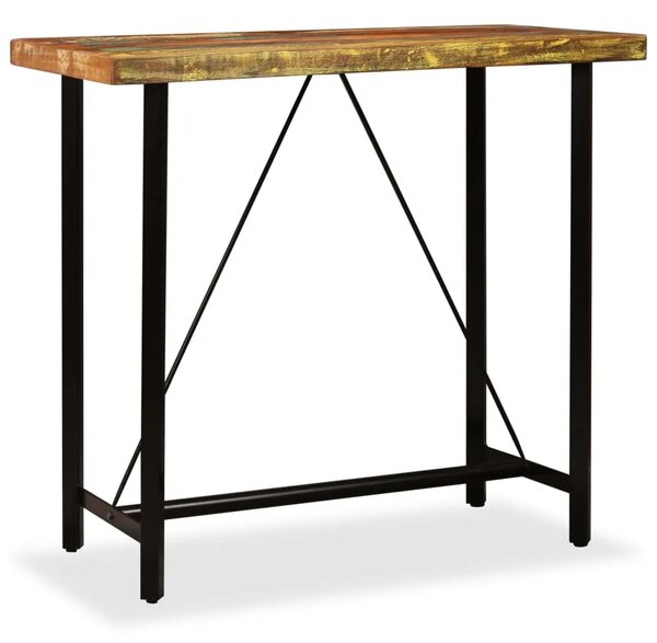Barski Stol od Masivnog Obnovljenog Drva 120x60x107 cm - Smeđa 120 x 60 x 107 cm 1 Smeđa