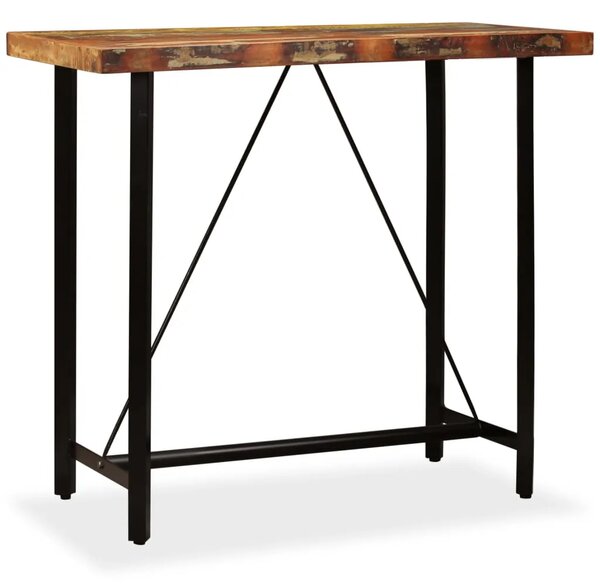 Barski Stol od Masivnog Obnovljenog Drva 120x60x107 cm - Smeđa 120 x 60 x 107 cm 1 Smeđa