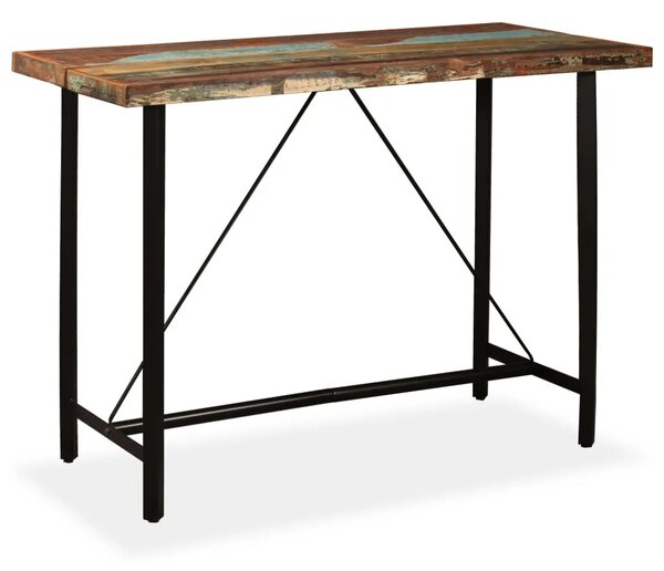 Barski stol od masivnog obnovljenog drva 150x70x107 cm - Smeđa 150 x 70 x 107 cm 1 Smeđa