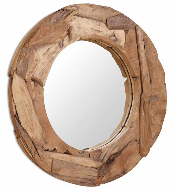 Ukrasno Ogledalo od Tikovine 80 cm Okruglo - 80 cm 1 80 cm