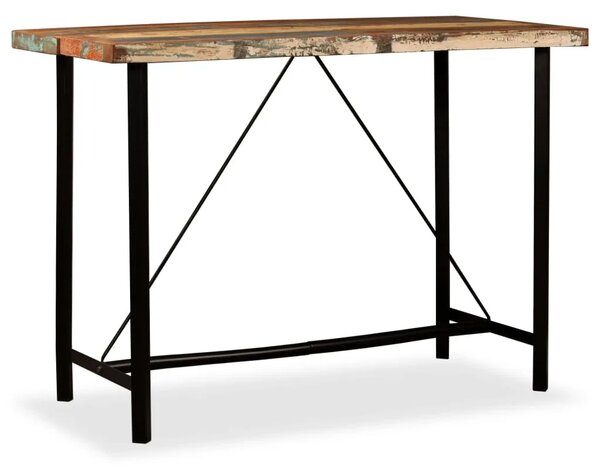 Barski stol od masivnog obnovljenog drva 150x70x107 cm - Smeđa 150 x 70 x 107 cm 1 Smeđa