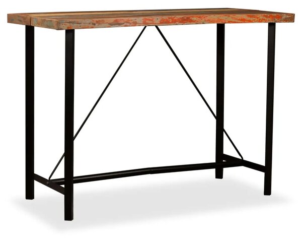 Barski stol od masivnog obnovljenog drva 150x70x107 cm - Smeđa 150 x 70 x 107 cm 1 Smeđa