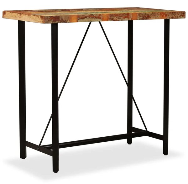 Barski Stol od Masivnog Obnovljenog Drva 120x60x107 cm - Smeđa 120 x 60 x 107 cm 1 Smeđa