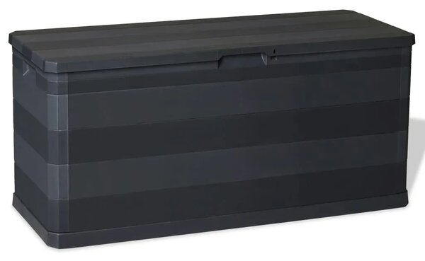 Vrtna kutija za pohranu crna 117 x 45 x 56 cm - Crna Crna