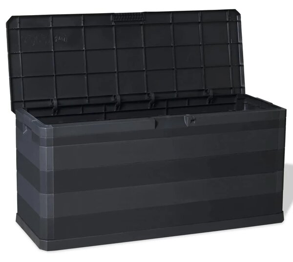 Vrtna kutija za pohranu crna 117 x 45 x 56 cm - Crna Crna