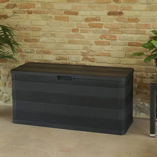 Vrtna kutija za pohranu crna 117 x 45 x 56 cm - Crna Crna