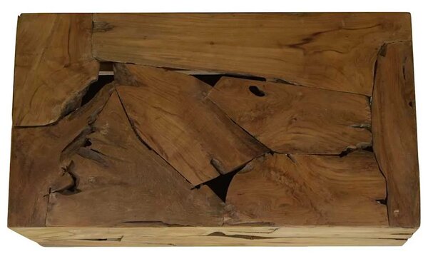 Stolić za kavu od prave tikovine 90 x 50 x 30 cm smeđi
