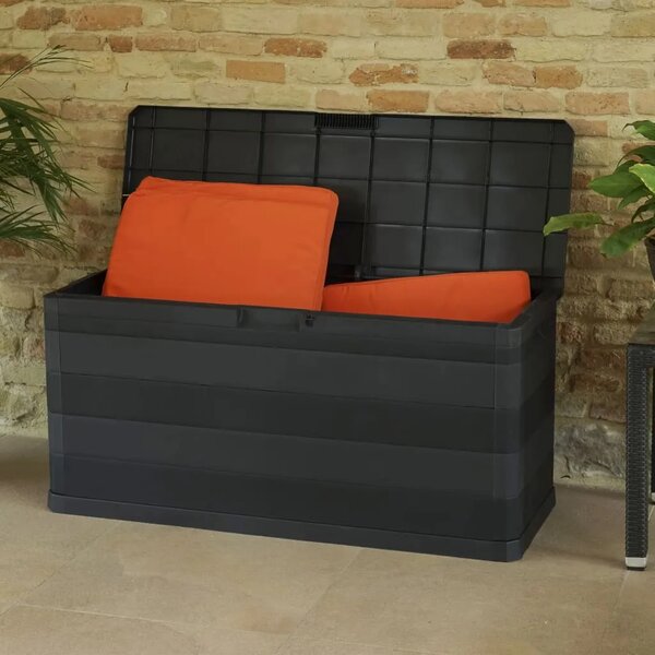 Vrtna kutija za pohranu crna 117 x 45 x 56 cm - Crna Crna