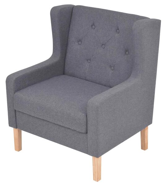 2-dijelni set sofa od tkanine sivi - Siva 1 sjedalo + trosjed Siva 1 sjedalo + trosjed