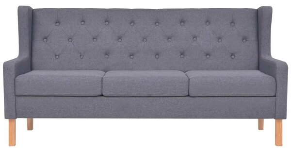 2-dijelni set sofa od tkanine sivi - Siva 1 sjedalo + trosjed Siva 1 sjedalo + trosjed