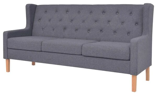 2-dijelni set sofa od tkanine sivi - Siva 1 sjedalo + trosjed Siva 1 sjedalo + trosjed