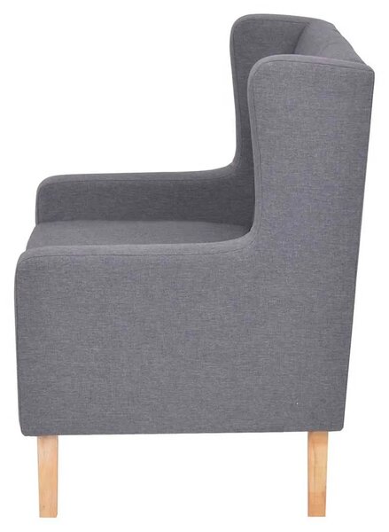 2-dijelni set sofa od tkanine sivi - Siva 1 sjedalo + trosjed Siva 1 sjedalo + trosjed
