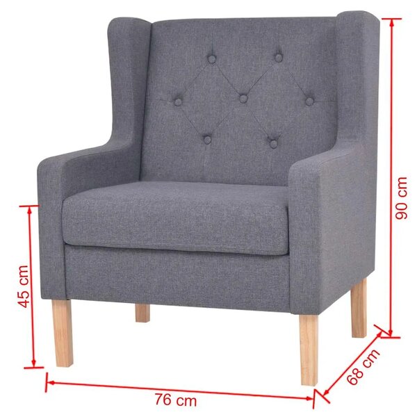 2-dijelni set sofa od tkanine sivi - Siva 1 sjedalo + trosjed Siva 1 sjedalo + trosjed