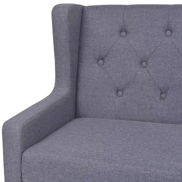 2-dijelni set sofa od tkanine sivi - Siva 1 sjedalo + trosjed Siva 1 sjedalo + trosjed