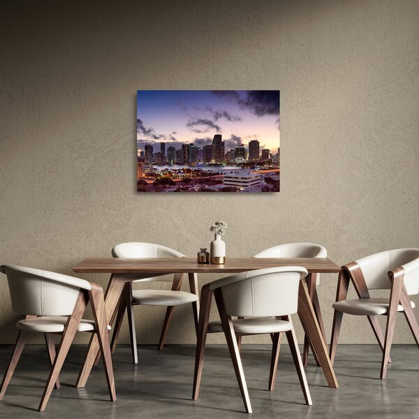 Staklena slika - neboderi velegrada (70x50 cm)