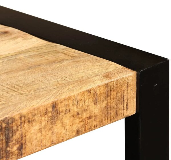 Blagovaonski Stol Masivno Grubo Obrađeno Drvo Manga 120 cm - Crna 120 x 60 x 76 cm 1 Grubo masivno drvo manga