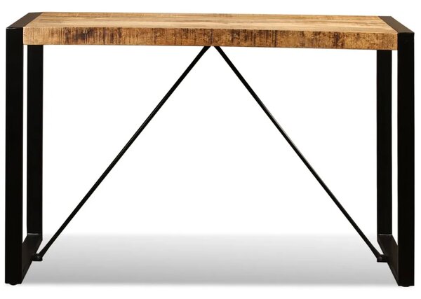 Blagovaonski Stol Masivno Grubo Obrađeno Drvo Manga 120 cm - Crna 120 x 60 x 76 cm 1 Grubo masivno drvo manga