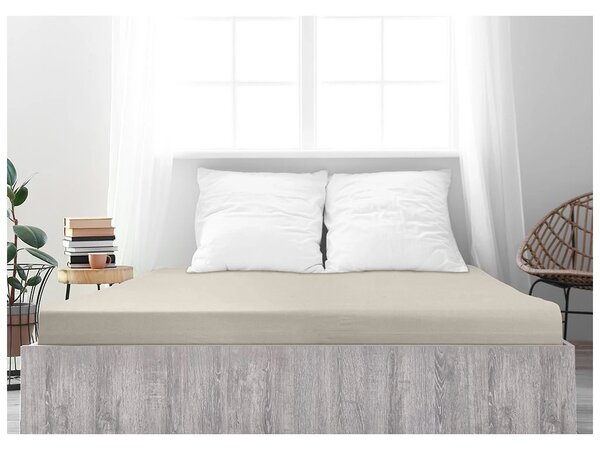 Jersey plahta ALVORA 180x200 cm bež boje