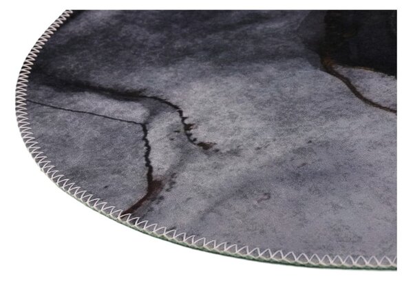 Crno-bijeli perivi okrugli tepih ø 80 cm – Vitaus