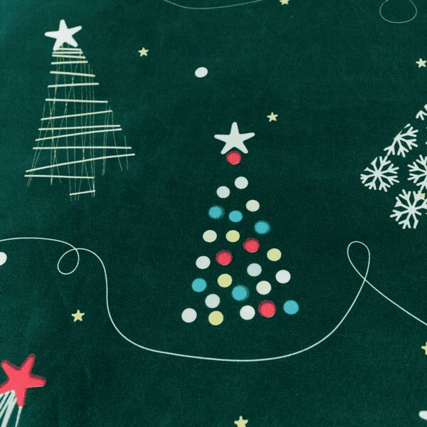 Posteljina od mikrovlakana CHRISTMAS DRIFT zelena Dimenzije posteljine: 2 kom 70 x 90 cm | 200 x 220 cm