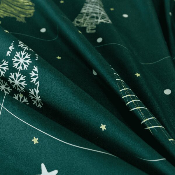 Posteljina od mikrovlakana CHRISTMAS DRIFT zelena Dimenzije posteljine: 2 kom 70 x 90 cm | 200 x 220 cm
