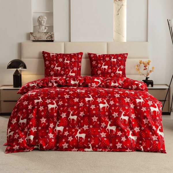 Posteljina od mikrovlakana VELVET CHRISTMAS crvena Dimenzije posteljine: 70 x 90 cm | 140 x 220 cm