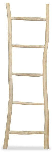 Držač za Ručnike s 5 Prečki Tikovina 45x150 cm Prirodna Boja