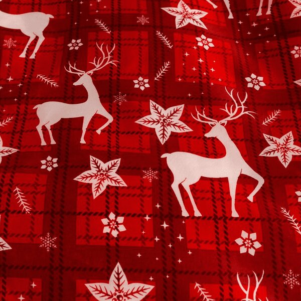Posteljina od mikrovlakana VELVET CHRISTMAS crvena Dimenzije posteljine: 70 x 90 cm | 140 x 220 cm