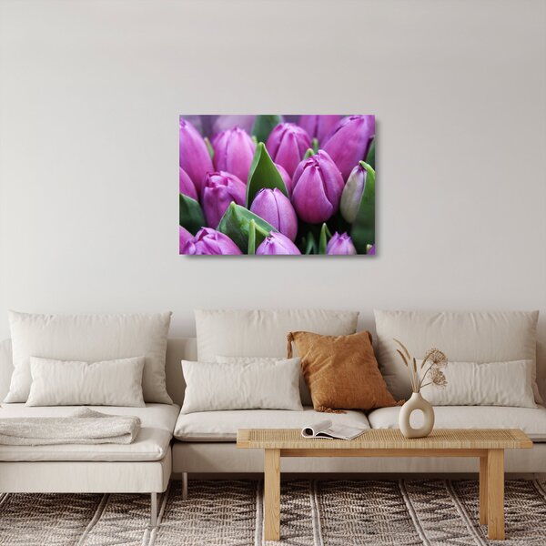 Staklena slika - cvijeće tulipana (70x50 cm)