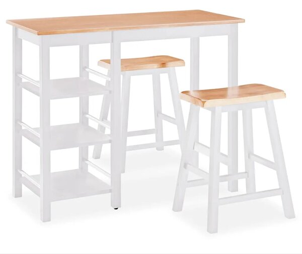 Barski Set 3 kom MDF Bijeli - Bijela 3 1 Bijela