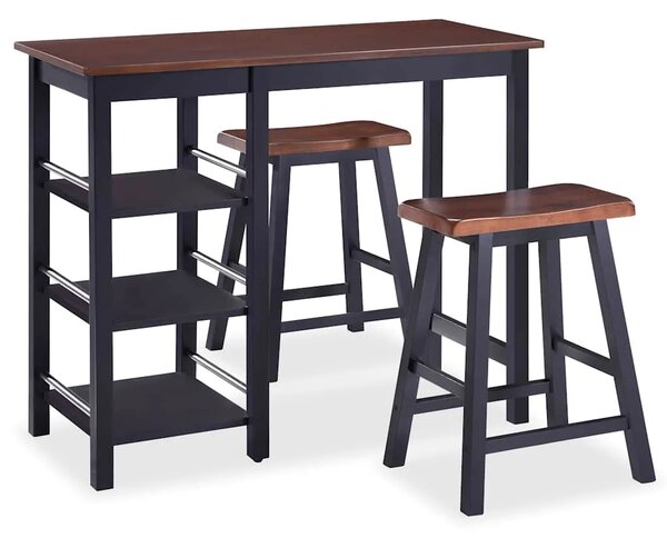 Barski Set 3 kom MDF Crni - Crna 3 3 Crna