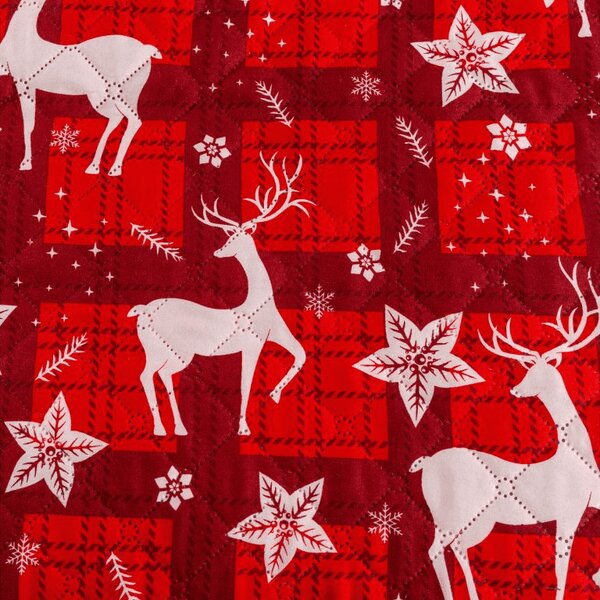 Prekrivač za krevet VELVET CHRISTMAS, crveni Dimenzije: 170 x 210 cm