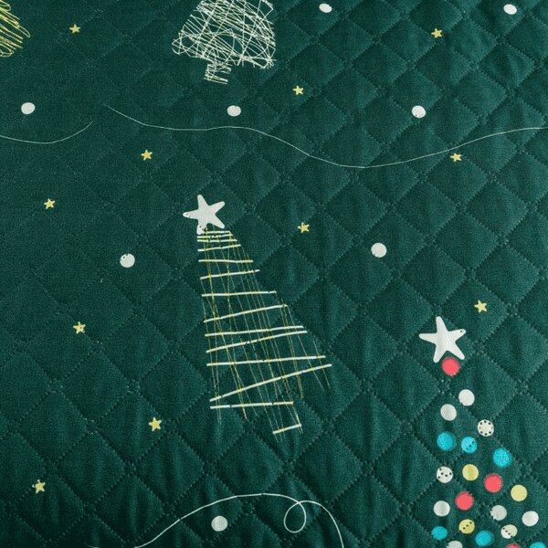 Prekrivač za krevet CHRISTMAS DRIFT, zeleni Dimenzije: 170 x 210 cm