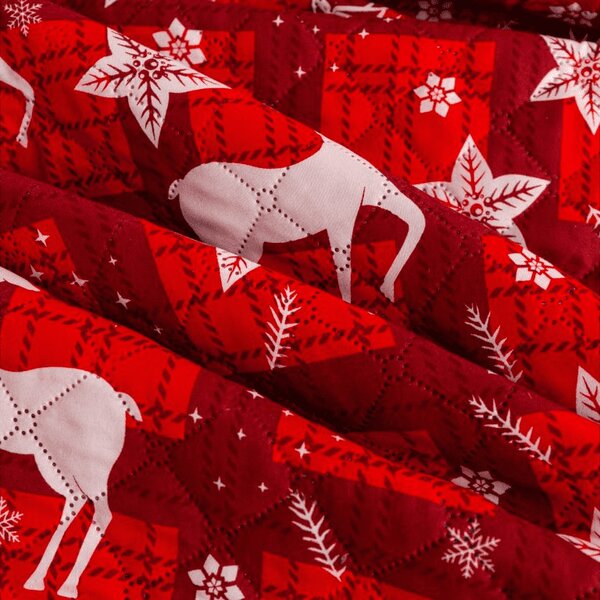 Prekrivač za krevet VELVET CHRISTMAS, crveni Dimenzije: 170 x 210 cm