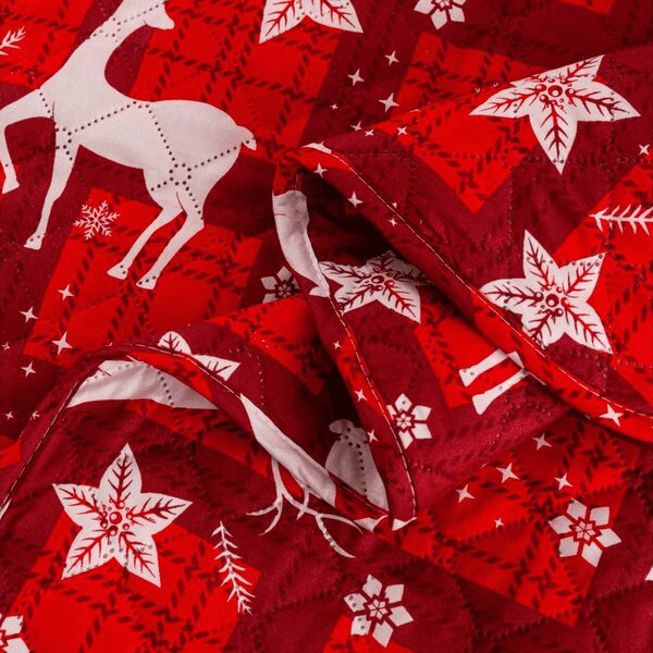 Prekrivač za krevet VELVET CHRISTMAS, crveni Dimenzije: 170 x 210 cm