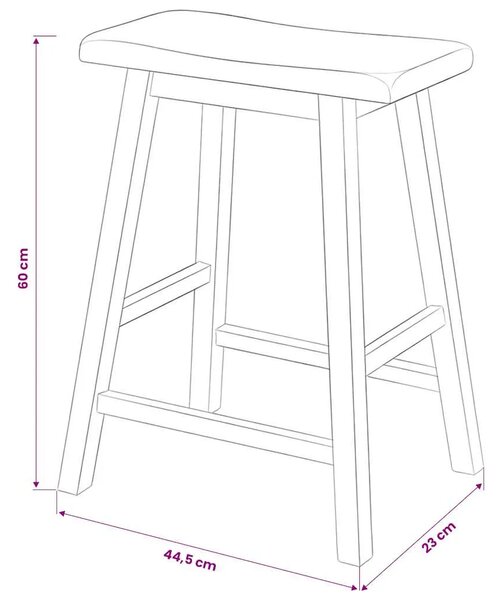 Barski Set 3 kom MDF Crni - Crna 3 3 Crna