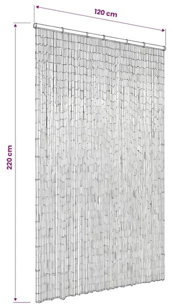 Zavjesa za vrata protiv muha Bambus 120x220 cm - Smeđa 120 x 220 cm Smeđa 120 x 220 cm