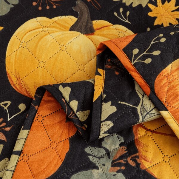 Prekrivač za krevet ORANGE PUMPKINS, šareno. Dimenzije: 170 x 210 cm