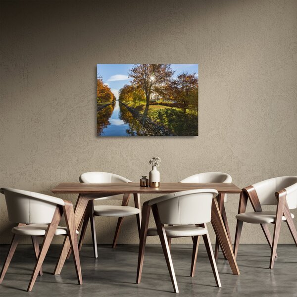 Staklena slika vodenog kanala (70x50 cm)
