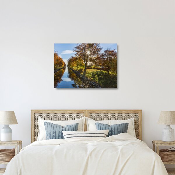 Staklena slika vodenog kanala (70x50 cm)