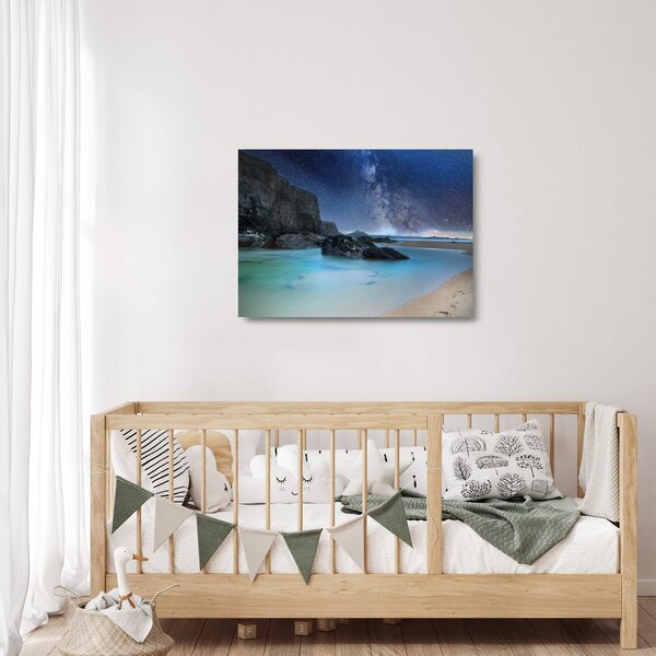 Staklena slika plaže (70x50 cm)